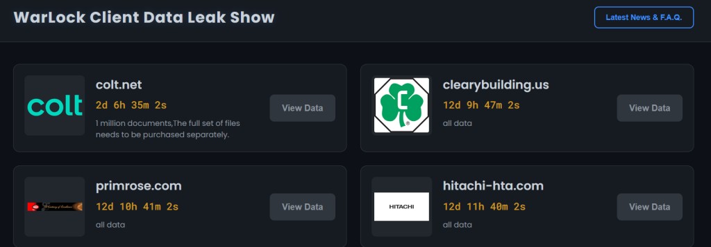 WarLock 勒索软件攻击致 Colt 电信服务中断多日，百万敏感文件遭兜售​